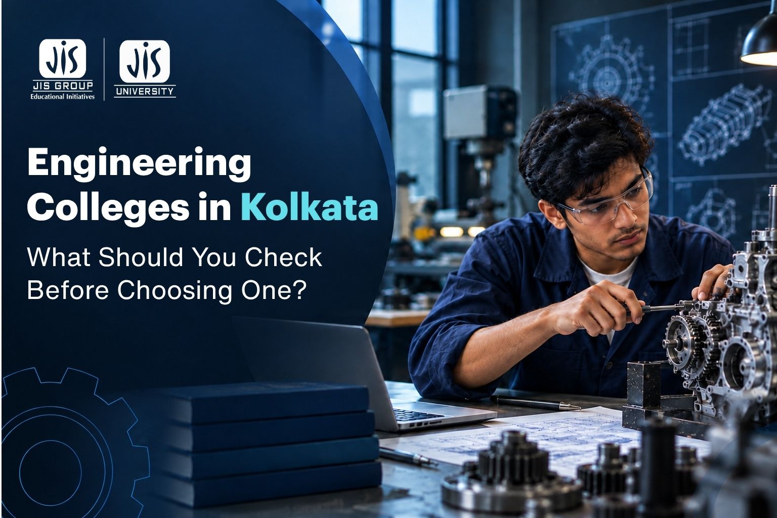 Students comparing engineering colleges in Kolkata and checking campus facilities before choosing a B.Tech college