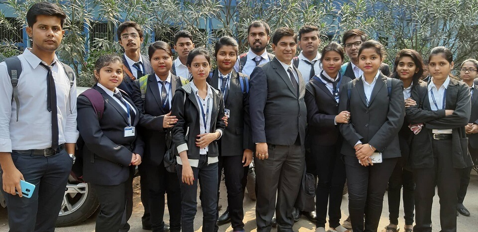 BBALLB and LLB 1st year Students were taken to Barasat District and Sessions Court on 21st February 2019. Cases that were witnessed included forgery cases, cases relating to Outraging Of modesty, cases of theft, extortion, trespass, simple hurt, grievous hurt, culpable homicide not amounting to murder.The courts that were visited included Civil Court Junior Division, District Judges Court, Civil Court Senior Division, Sessions Court, POCSO court, 1st Class Magistrates Court, Court of Chief Judicial Magistrate. Students also witnessed Remand Proceedings in the 2nd hour. Students have written Reports on the Court Visit. They mentioned the proceedings, the findings, the submissions of Public Prosecutors, Defense Lawyers. Substance of Examination in chief, Cross examination were also mentioned.  
